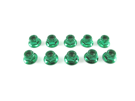 HD 4mm Low Mass Lock Nut set With Flange (10)