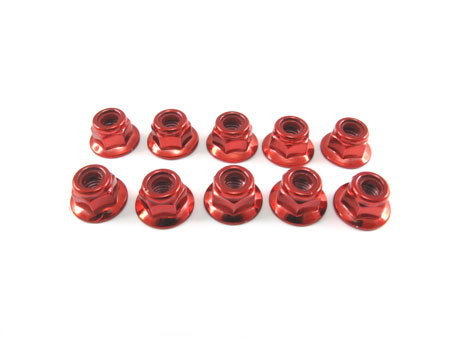 HD 4mm Low Mass Lock Nut set With Flange (10)